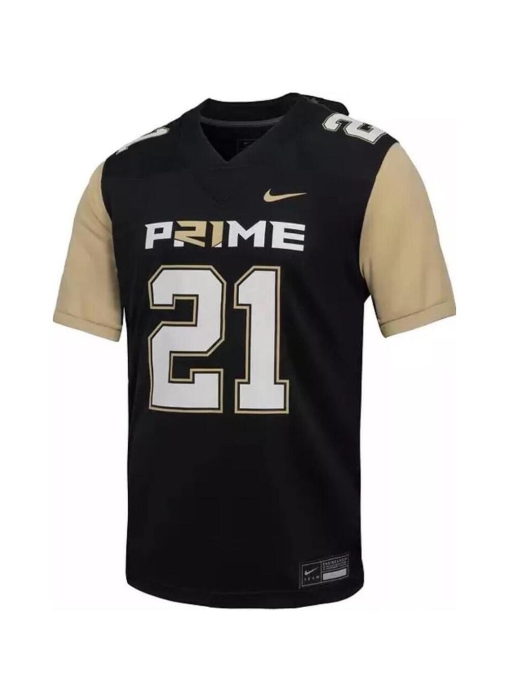 $130 Colorado Buffaloes Deion Sanders #21 Nike Black Prime 2.0 NIL NCAA Jersey S - Picture 2 of 4